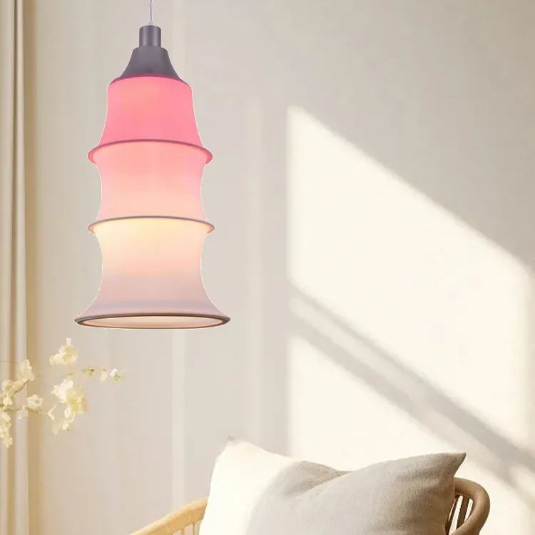 Simple Bamboo Second-hand Fabric Gradient Color Chandelier
