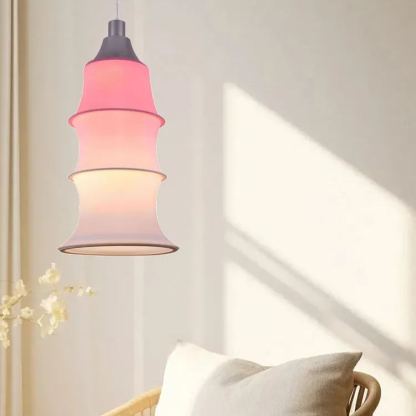 Simple Bamboo Second-hand Fabric Gradient Color Chandelier-labpiecesign