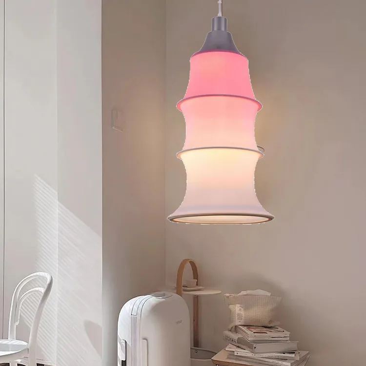 Simple Bamboo Second-hand Fabric Gradient Color Chandelier-labpiecesign