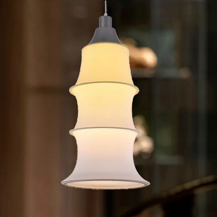 Simple Bamboo Second-hand Fabric Gradient Color Chandelier-labpiecesign