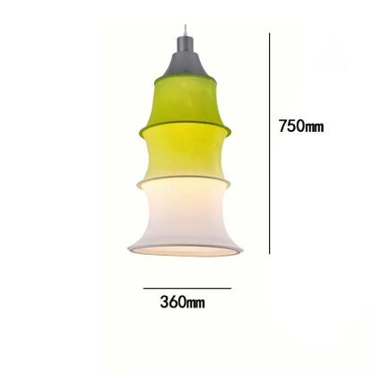Simple Bamboo Second-hand Fabric Gradient Color Chandelier-labpiecesign