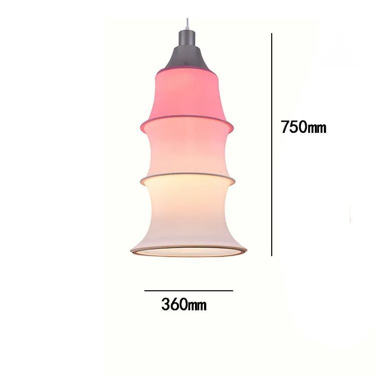 Simple Bamboo Second-hand Fabric Gradient Color Chandelier-labpiecesign