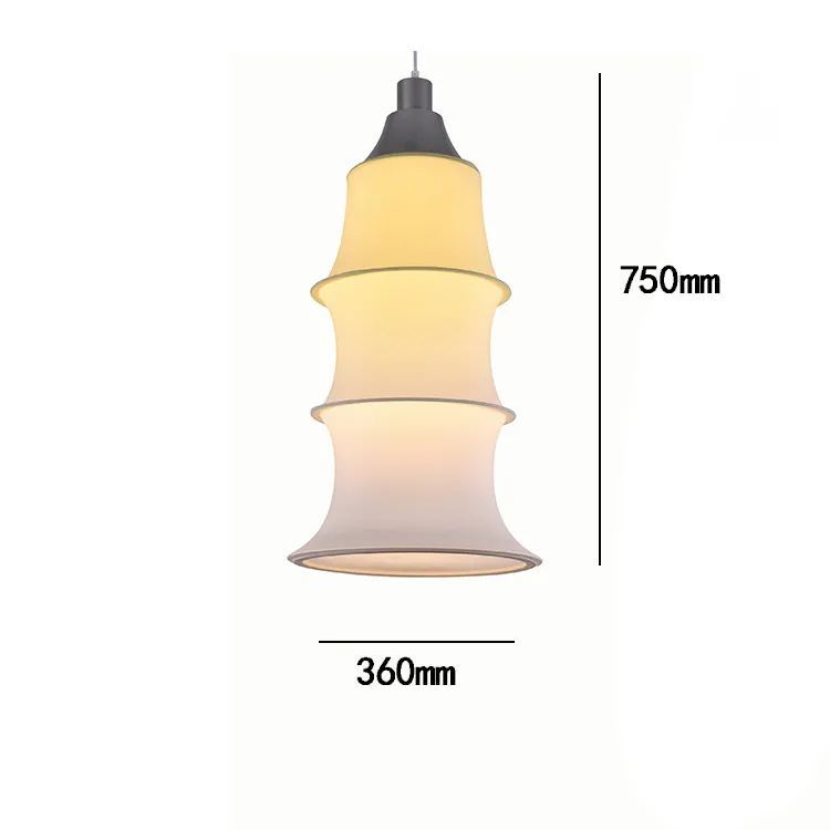 Simple Bamboo Second-hand Fabric Gradient Color Chandelier