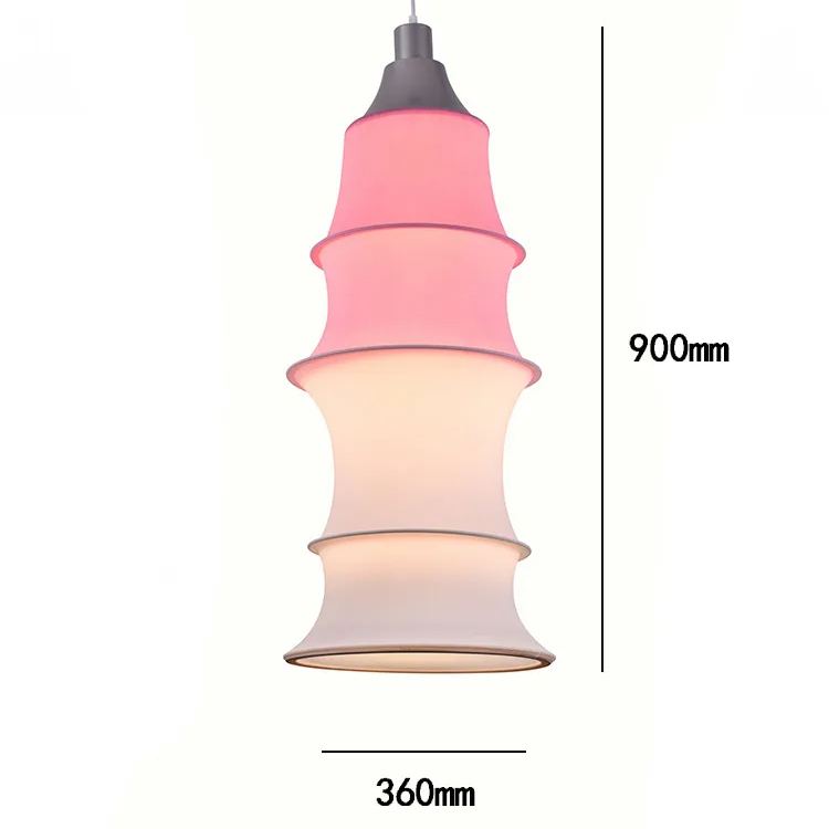 Simple Bamboo Second-hand Fabric Gradient Color Chandelier