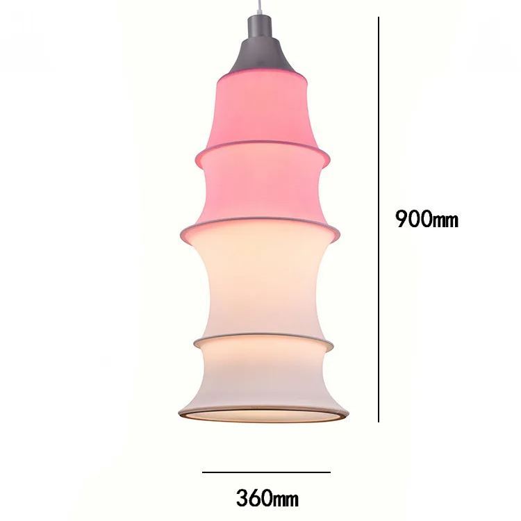 Simple Bamboo Second-hand Fabric Gradient Color Chandelier-labpiecesign