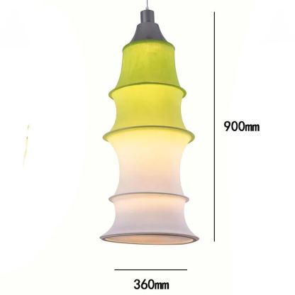 Simple Bamboo Second-hand Fabric Gradient Color Chandelier-labpiecesign