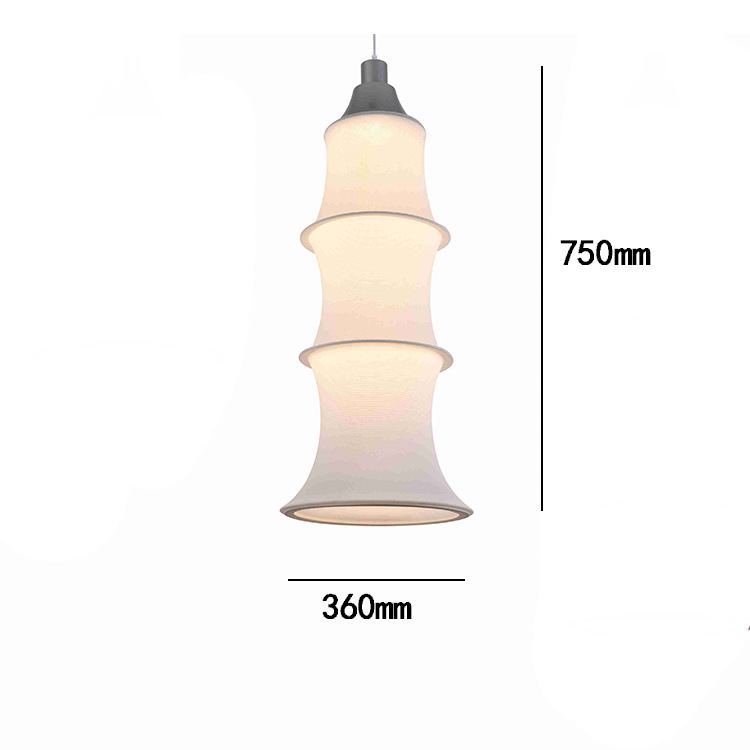 Simple Bamboo Second-hand Fabric Gradient Color Chandelier-labpiecesign