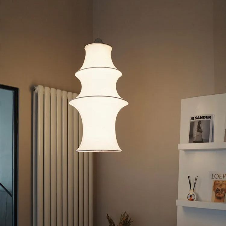Simple Bamboo Second-hand Fabric white color chandelier-labpiecesign