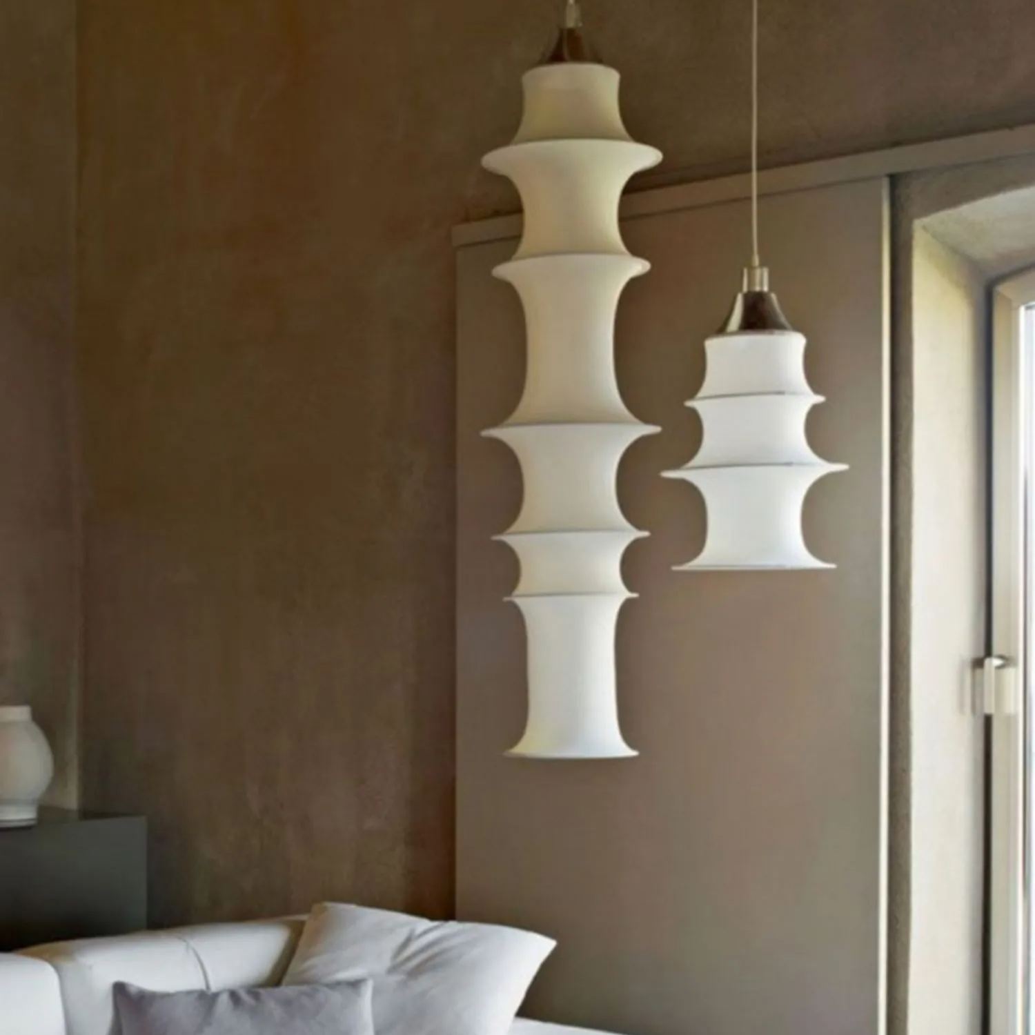 Simple Bamboo Second-hand Fabric white color chandelier-labpiecesign