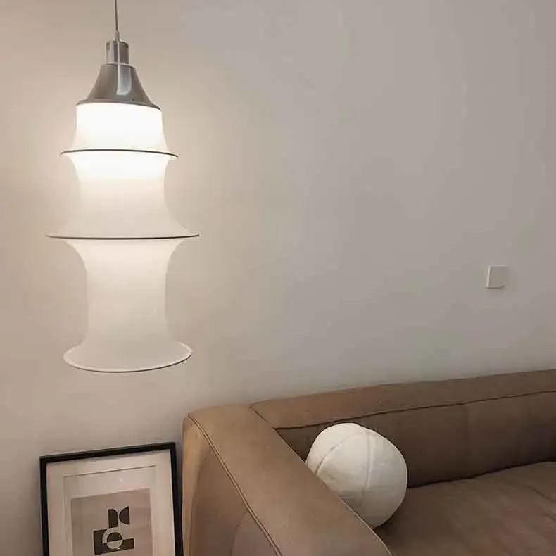 Simple Bamboo Second-hand Fabric white color chandelier-labpiecesign