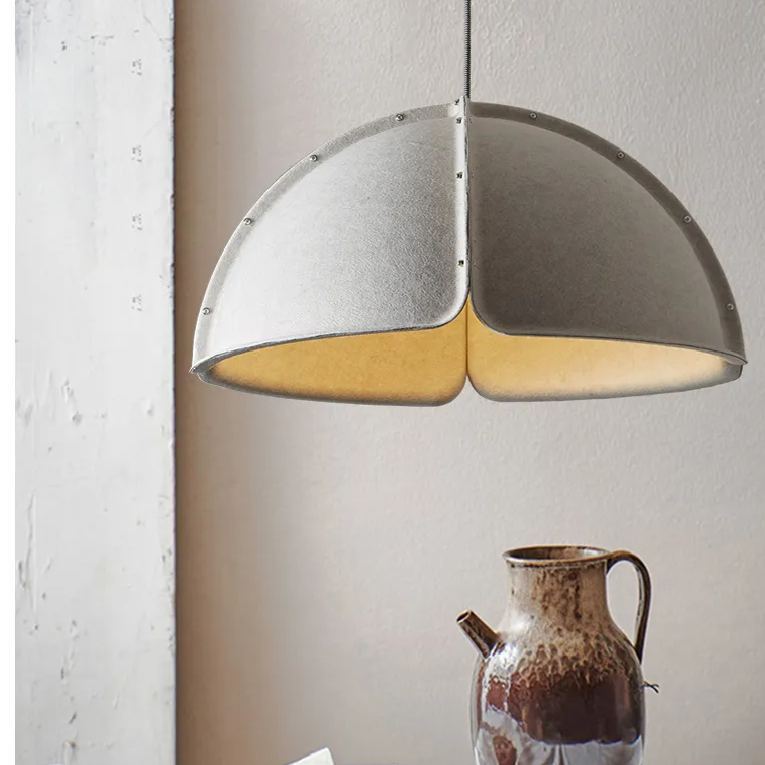 Creative felt semicircle bedroom pendant light-labpiecesign