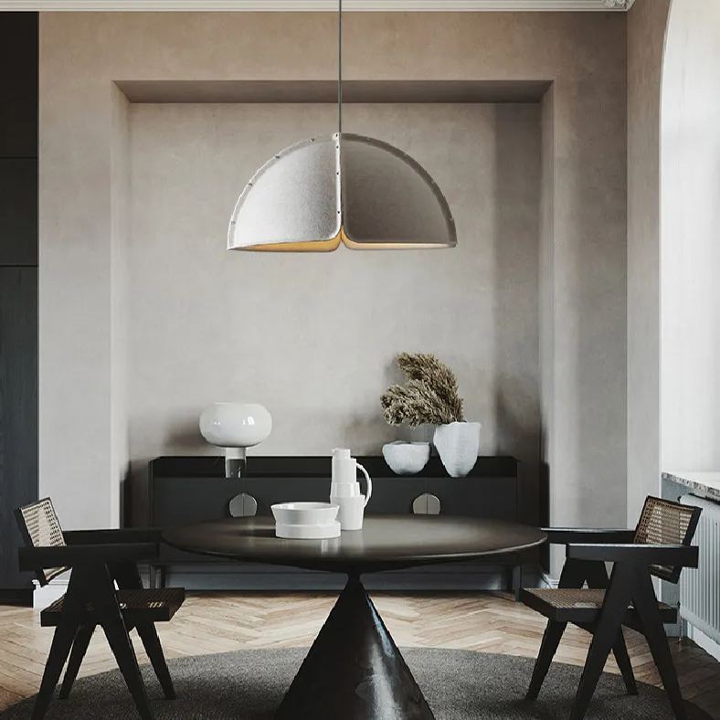Creative felt semicircle bedroom pendant light-labpiecesign