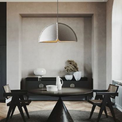 Creative felt semicircle bedroom pendant light-labpiecesign