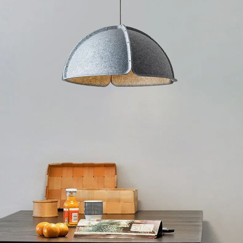 Creative felt semicircle bedroom pendant light-labpiecesign
