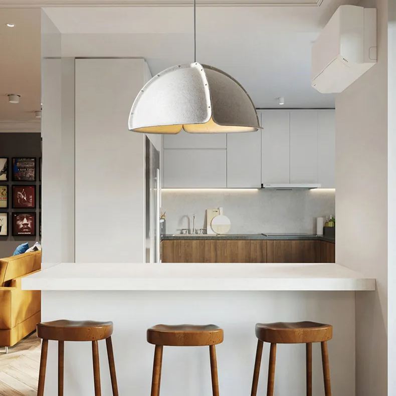 Creative felt semicircle bedroom pendant light-labpiecesign