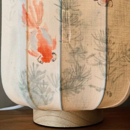 Hand Painted New Chinese style table lamp Remote control dimming ambient light-labpiecesign