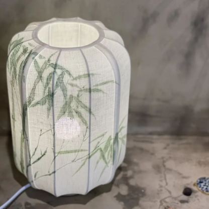 Hand Painted New Chinese style table lamp Remote control dimming ambient light-labpiecesign
