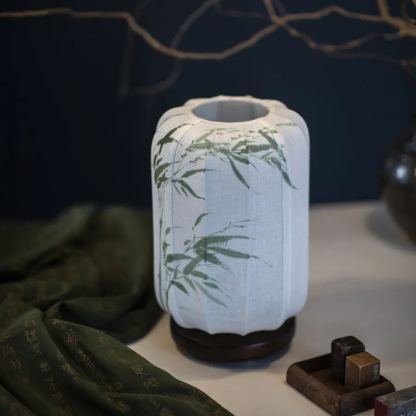 New Chinese style hand painting art table lamp-labpiecesign