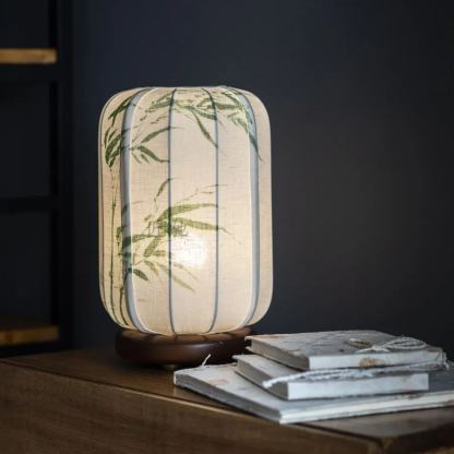 New Chinese style hand painting art table lamp-labpiecesign