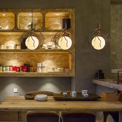 Tree Branch Chandelier Moon Art Pendant Light for Home and Coffee Shop Ambiance-labpiecesign