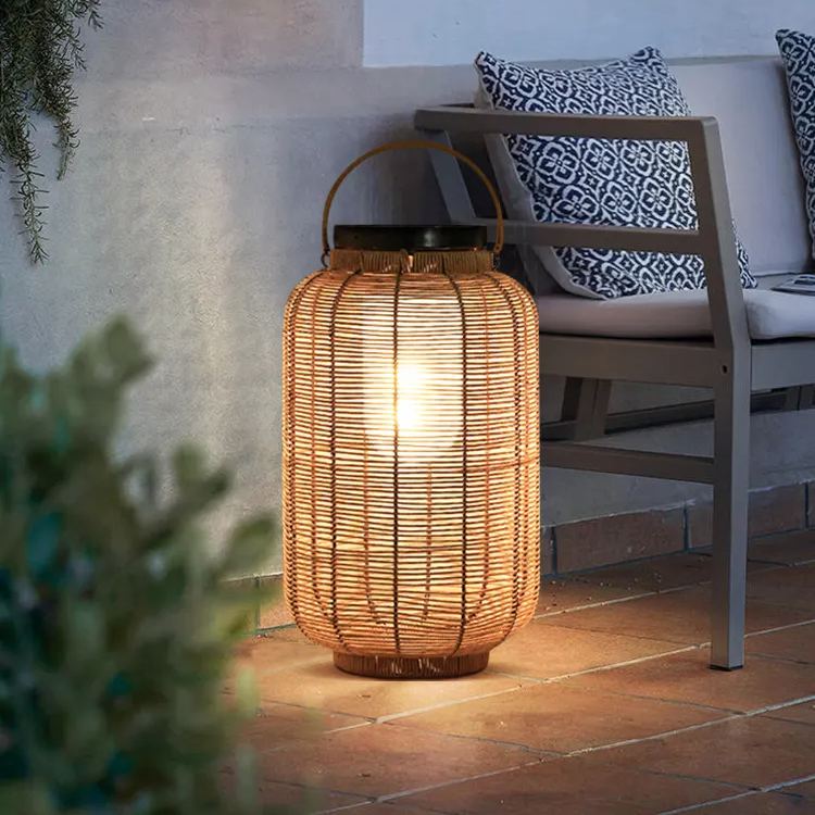 Solar lamp outdoor garden lamp waterproof portable rattan atmosphere camping lamp-labpiecesign
