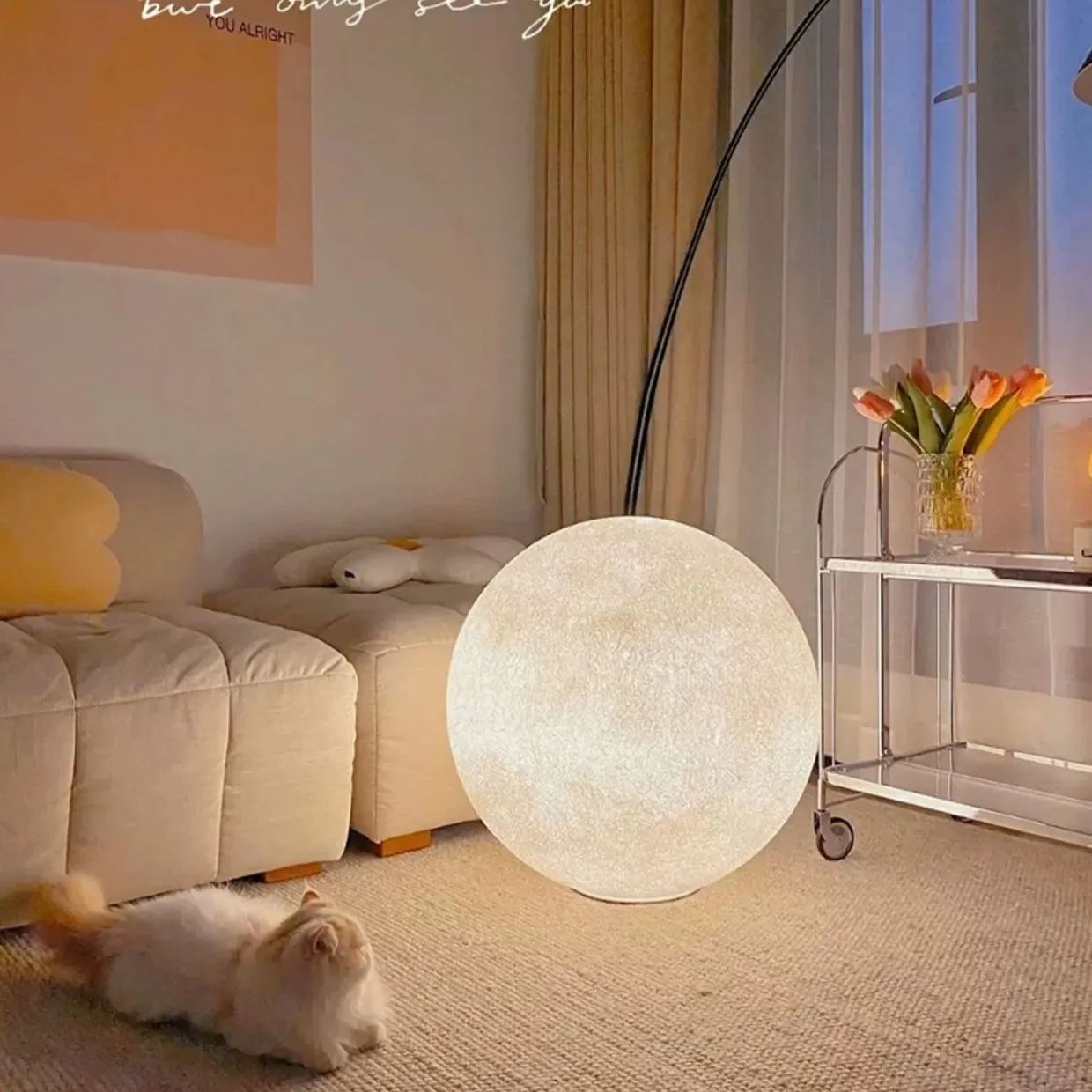 Nordic Style Simplicity Moon Table Lamps-labpiecesign