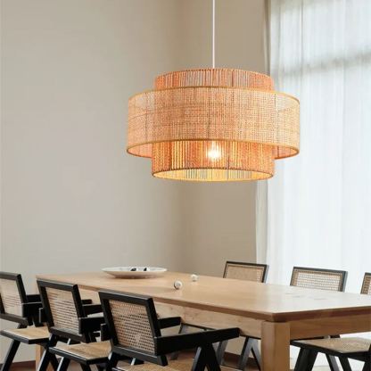 Japanese wabi-sabi style hemp rope pendant light-labpiecesign
