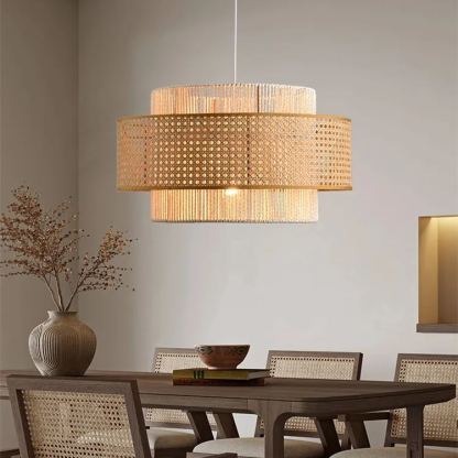 Japanese wabi-sabi style hemp rope pendant light-labpiecesign