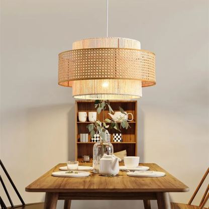 Japanese wabi-sabi style hemp rope pendant light-labpiecesign