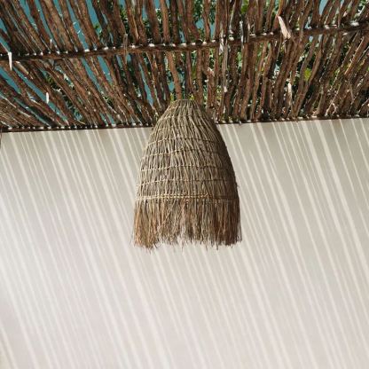 Wabi-sabi style art straw pendant light-labpiecesign