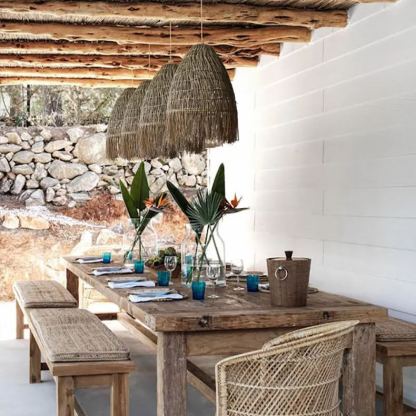 Wabi-sabi style art straw pendant light-labpiecesign