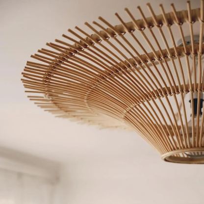 Wabi-sabi Japanese style  Pendant Light Rattan Ceiling Lampshade-labpiecesign