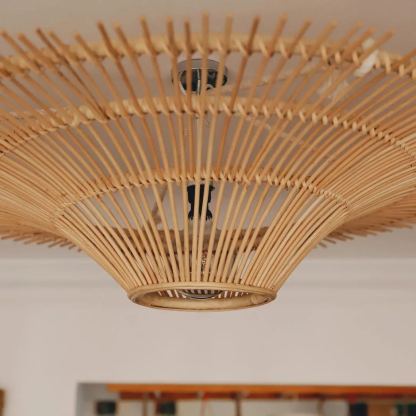 Wabi-sabi Japanese style  Pendant Light Rattan Ceiling Lampshade-labpiecesign