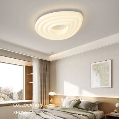 Nordic Minimalist Cream Style LED Cloud Moon Restaurant Light-labpiecesign