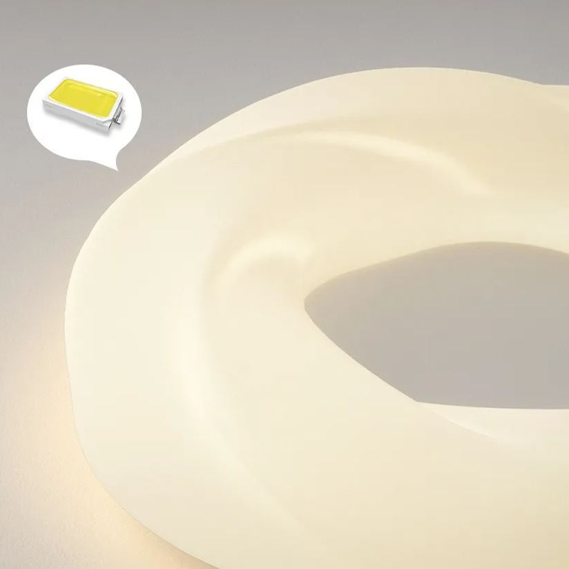 Nordic Minimalist Cream Style LED Cloud Moon Restaurant Light-labpiecesign