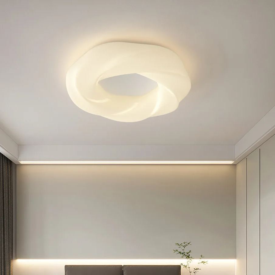 Nordic Minimalist Cream Style LED Cloud Moon Restaurant Light-labpiecesign