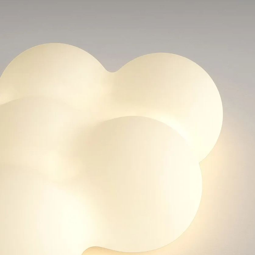 Nordic Minimalist Cream Style LED Cloud Moon Restaurant Light-labpiecesign