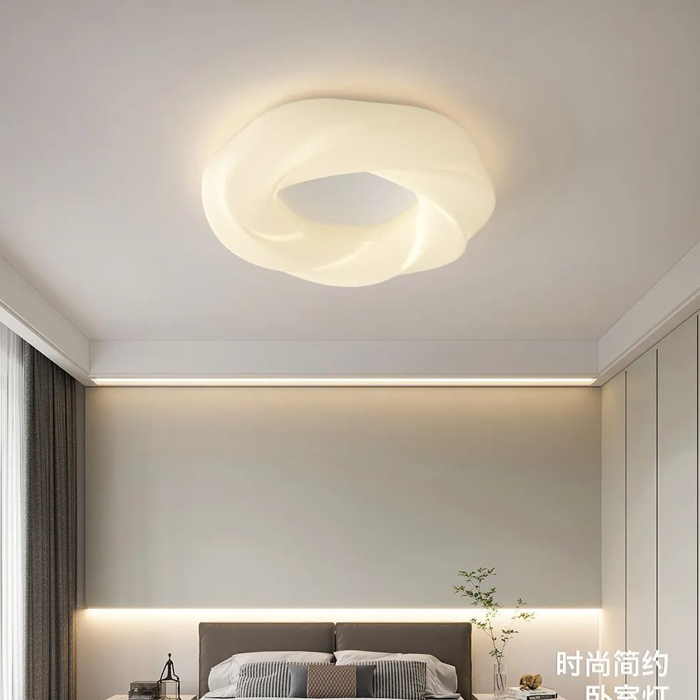 Nordic Minimalist Cream Style LED Cloud Moon Restaurant Light-labpiecesign