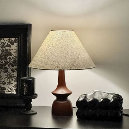 Wabi-sabi vintage vintage solid wood table lamp-labpiecesign