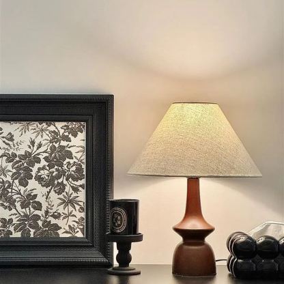 Wabi-sabi vintage vintage solid wood table lamp-labpiecesign