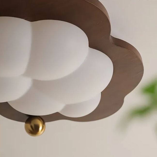 New Chinese style walnut eye protection ceiling lamp-labpiecesign