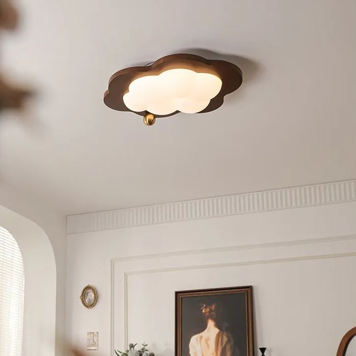 New Chinese style walnut eye protection ceiling lamp-labpiecesign