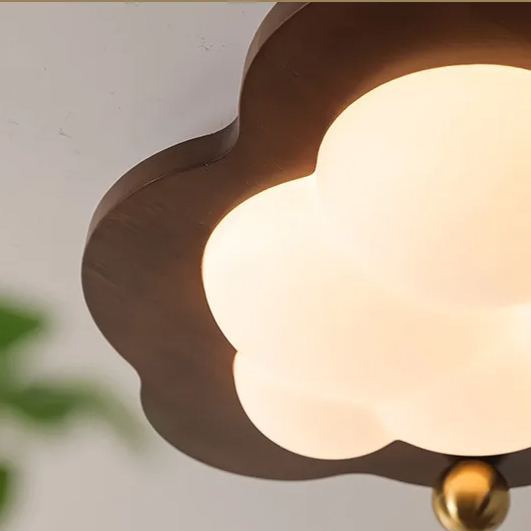 New Chinese style walnut eye protection ceiling lamp-labpiecesign