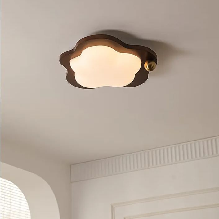 New Chinese style walnut eye protection ceiling lamp-labpiecesign