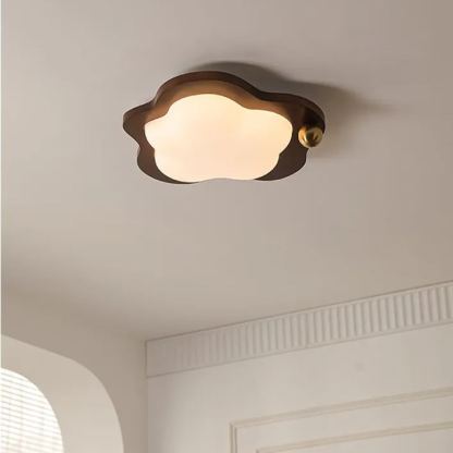 New Chinese style walnut eye protection ceiling lamp-labpiecesign