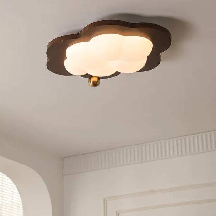 New Chinese style walnut eye protection ceiling lamp-labpiecesign