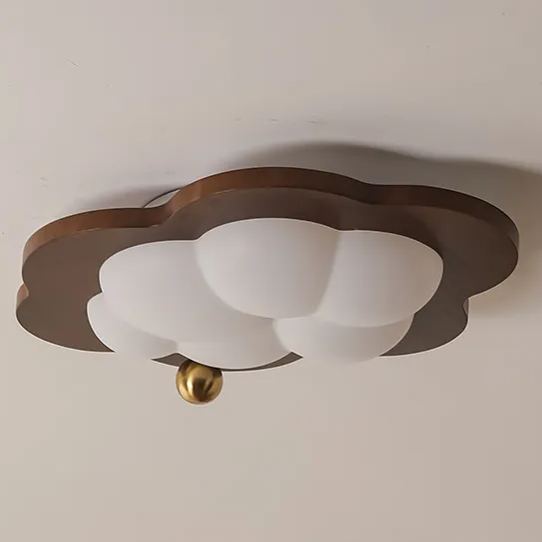 New Chinese style walnut eye protection ceiling lamp-labpiecesign