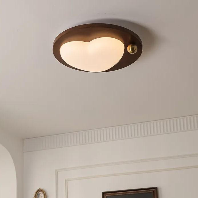 New Chinese style walnut eye protection ceiling lamp-labpiecesign