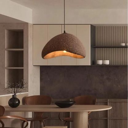Brown-red resin wabi-sabi chandelier-labpiecesign