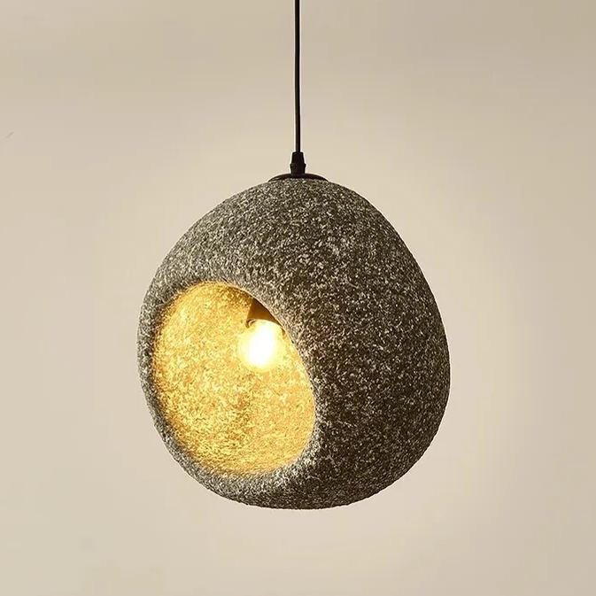 Wabi-sabi style chandelier retro bedside small pendant light-labpiecesign